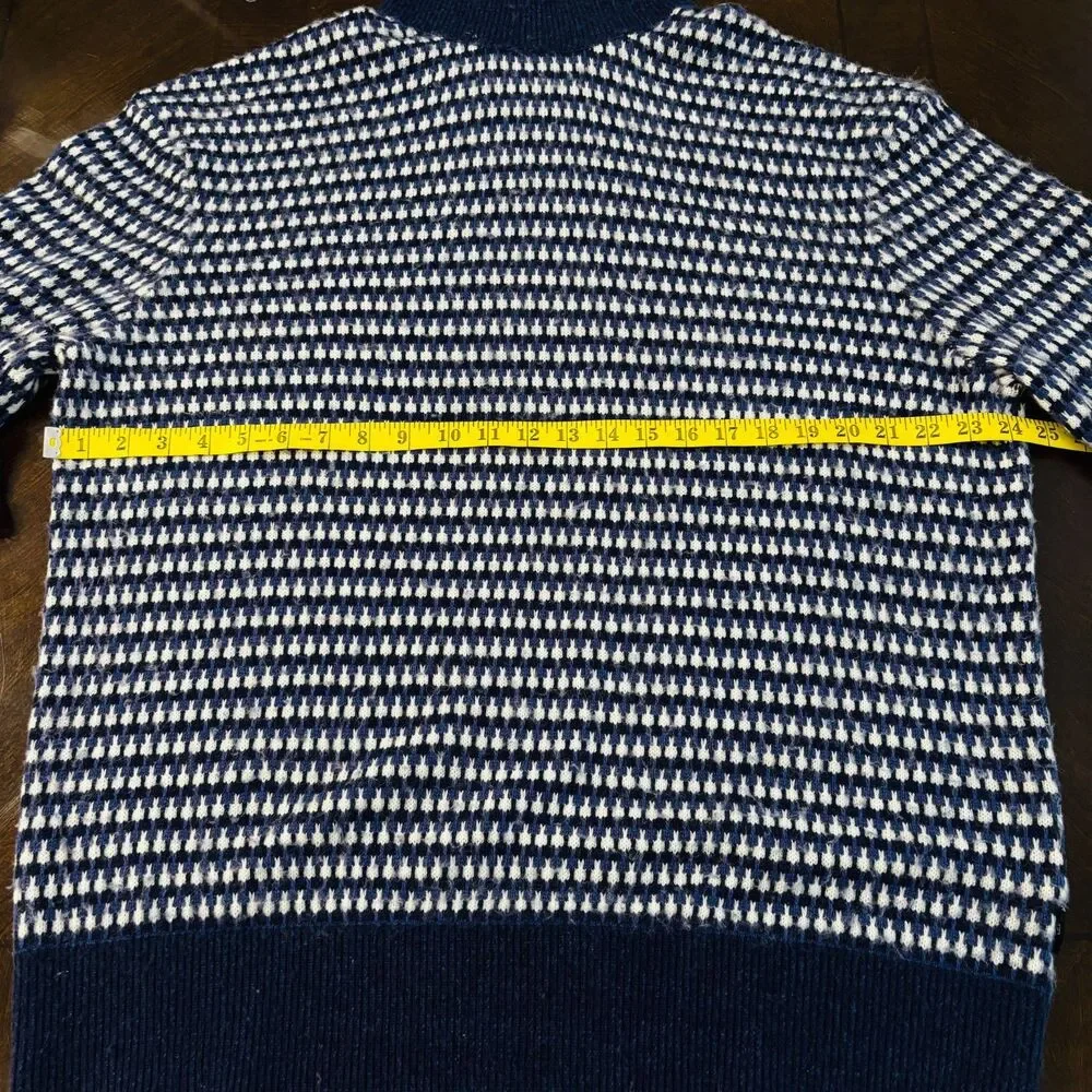 Ted Baker Mens 6 Riber Chunky Roll Neck Wool Blend Sweater Bird Eye Knit XXL
